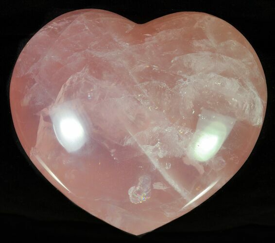 Polished Rose Quartz Heart - Madagascar #63019